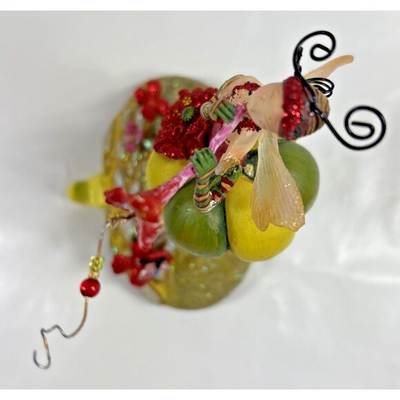 Tutti Frutti Strawberry Fairy Department 56 Stocking Mantel Hanger Christmas - Picture 5 of 12